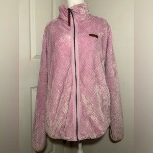 Columbia Women's Fireside Sherpa Pink Teddy Zip Jacket Fleece